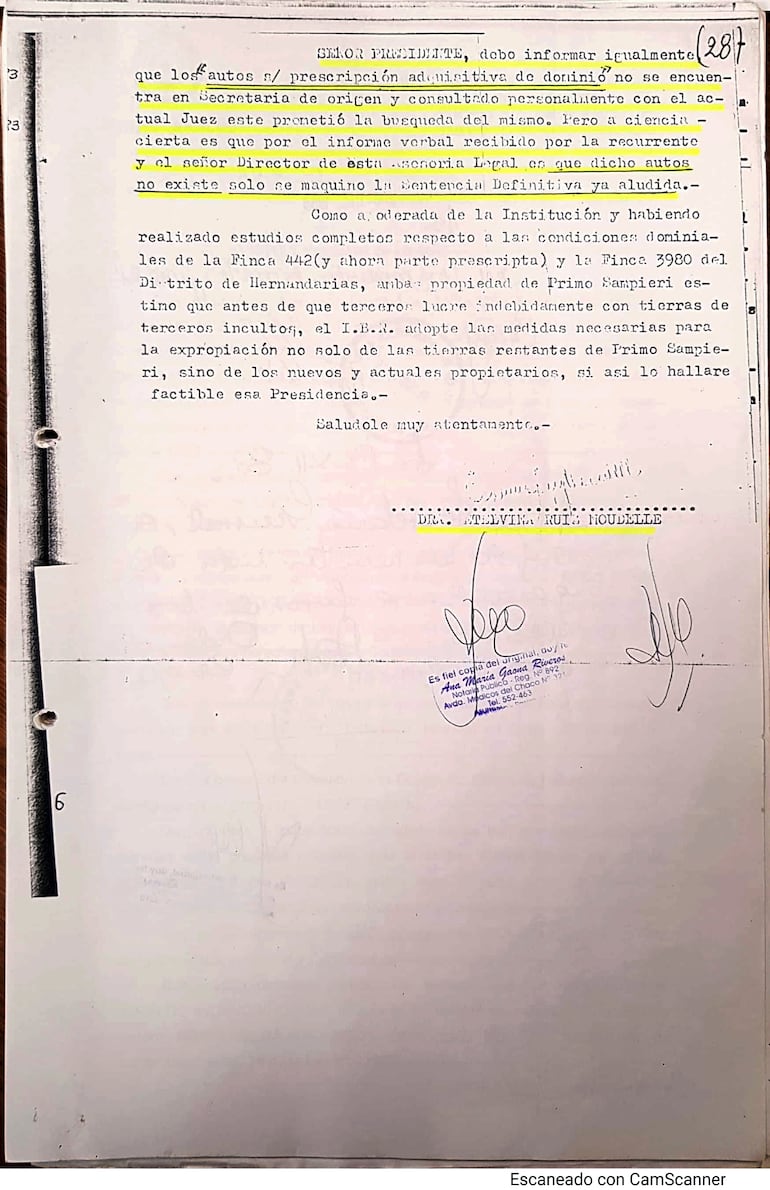 Desde la Dirección Jurídica del Indert también aseguran que no existen documentos sobre el supuesto juicio.