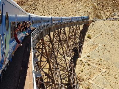 Casi a la altura de los cóndores, a través de cerros y quebradas, transita por el noroeste argentino el Tren a las Nubes, tercer ferrocarril de pasajeros más elevado del mundo, que alcanza los 4.186 metros sobre el nivel del mar en el viaducto "La Polvorilla", cercano a la precordillera de los Andes.