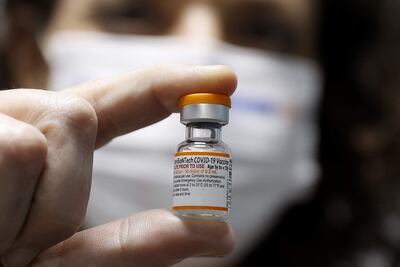 Vial de la vacuna de Pfizer/BioNTech contra el covid-19.