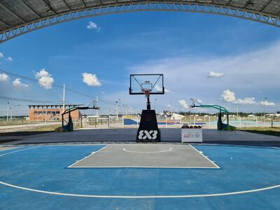 Magnífica vista de la cancha del Comité Olímpico Paraguayo, escenario de la Liga de Verano 3x3.