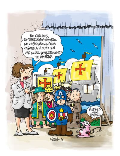 Colón y los superhéroes.