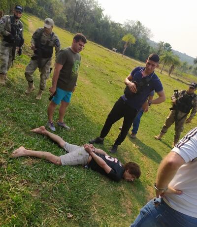 Detención de  Blas Antonio Lesme Arriola, en Piribebuy.