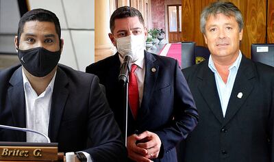Jorge Brítez, Pedro Alliana y Carlos María López, diputados.