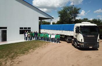 Exterior de la fábrica Kelwá, que produce productos alimenticios a base de maní en el Chaco.