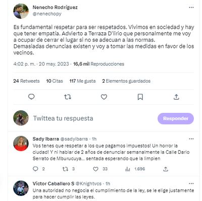 Óscar "Nenecho" Rodríguez amenazó con cerrar un conocido local nocturno ubicado sobre la avenida San Martín.