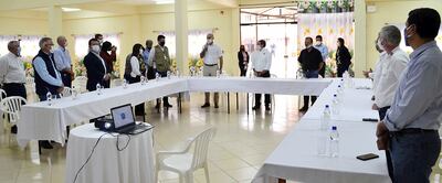 Aspecto de la reunión durante la cual se habló de  la situación epidemiológica del Chaco.