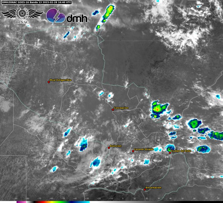 Tormentas se desarrollan sobre el territorio nacional.