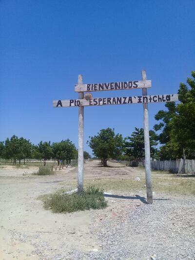 Comunidad Esperanza, donde viven unas 250 familias de los Ishir o Chamacocos.