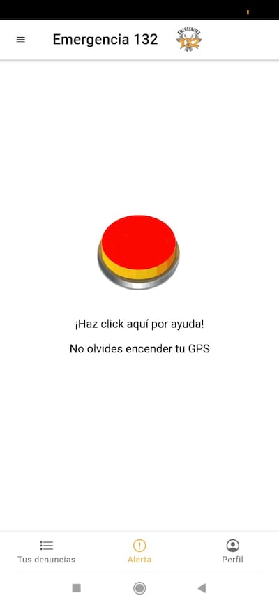 El botón de Emergencias 132