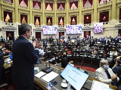 Inicio de la sesión de Diputados para debate sobre aborto legal.