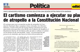 Edición del 28 de marzo de 2017, narrando lo ocurrido el lunes 27.