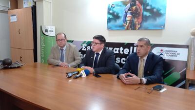 Fernando Villa (m), presidente del comité disciplinario de la ONAD, ahondó sobre el proceso que se realizará posterior al descargo de defensa de Mateus Gonçalves.