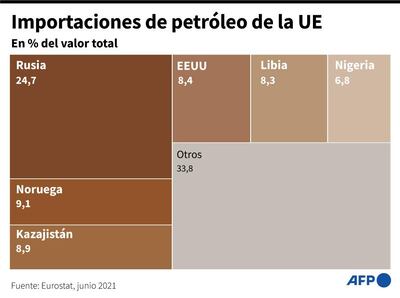 Origen de las importaciones de petróleo de la UE - AFP / AFP