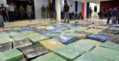 Carga de 8.622 kg incautada en Misiones en mayo del 2017, escoltada por policías ahora acusados por extorsión a narcotraficantes.