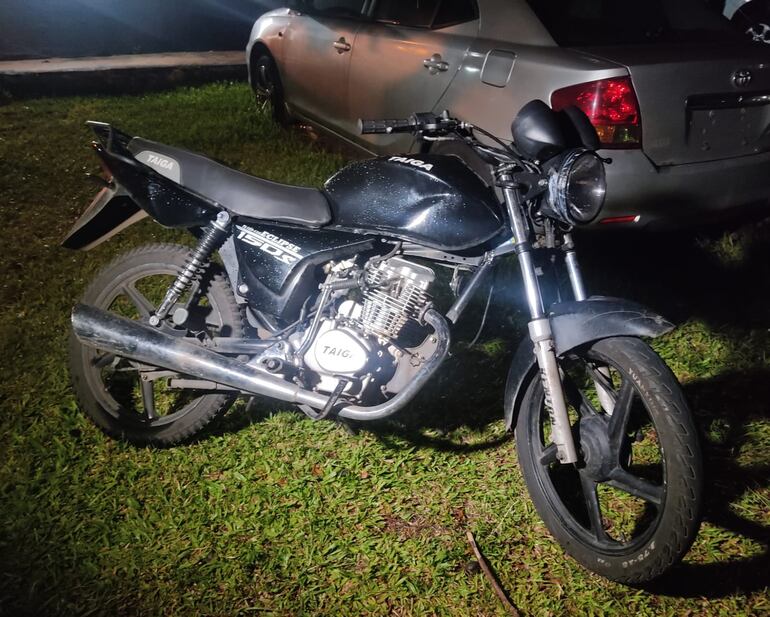 Motocicleta utilizada por los presuntos motochorros fue incautada.