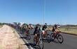 Los ciclistas partieron desde la Costanera rumbo al Jardín Botánico.