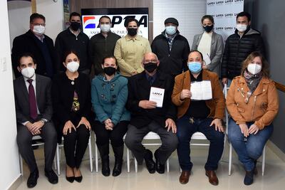 Reunión con el director de Aduanas, Julio Fernández.