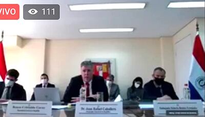 La defensa del Estado paraguayo la presidió el procurador general, Juan Rafael Caballero (c).