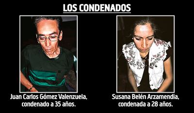 Juan Carlos Gómez Valenzuela, condenado. Susana Belén Arzamendia, condenada.
