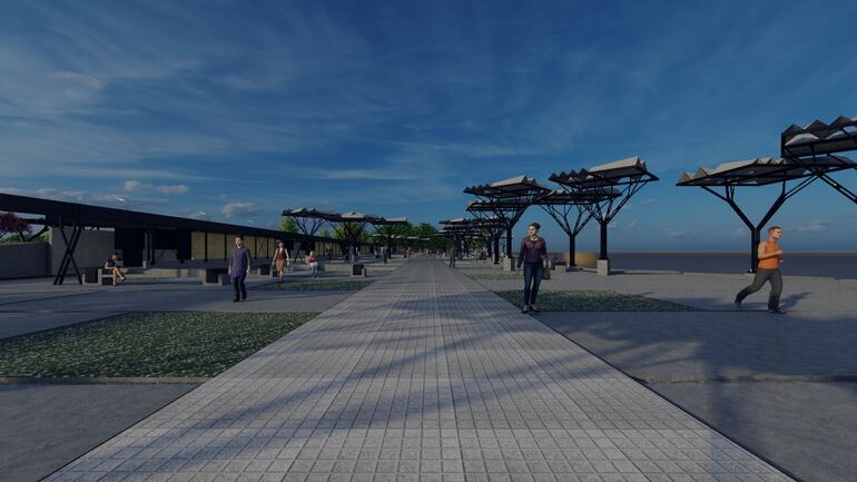 El proyecto prevé zonas de esparcimiento para la ciudadanía. 