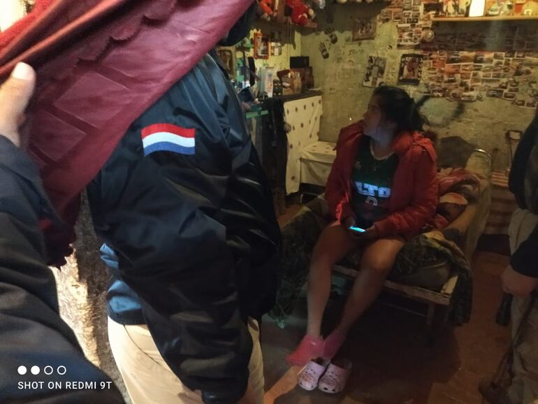 Alice Noemi Acosta, detenida.