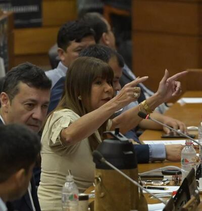 Celeste Amarilla (PLRA), durante su alocución este jueves en la Cámara de Diputados.