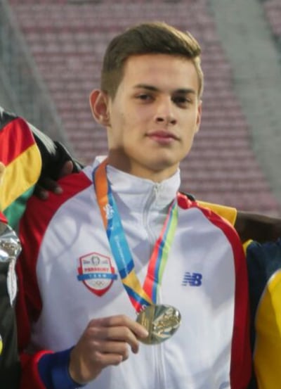 Fabrizio Aquino, campeón sudamericano en 100 metros.