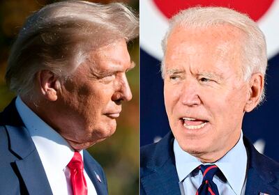 El presidente de Estados Unidos, Donald Trump (i), y su contendor a la Casa Blanca, Joe Biden.