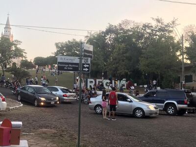 Centro de Areguá en la tarde de este domingo.