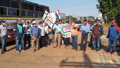 Campesinos se disponen a emprender viaje hacia Asunción