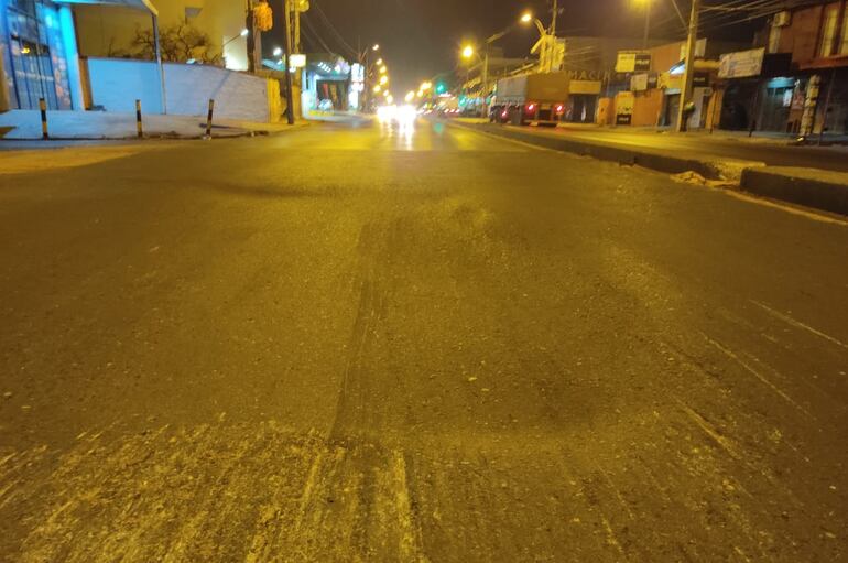 Sitio en donde se produjo el accidente sobre Defensores del Chaco.