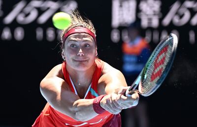 La bielorrusa Aryna Sabalenka (N.2 del mundo), derrotó a la checa Marketa Vondrousova (EFE).