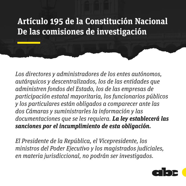El artículo 195 de la Constitución Nacional.