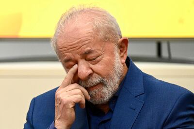 Luiz Inacio Lula da Silva presidente electo del Brasil.