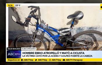 Hombre ebrio atropelló y mató a ciclista