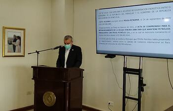 Juan Ernesto Villamayor, jefe de Gabinente Civil de la Presidencia de la República, fue mencionado en el escándalo internacional de PDVSA por el intento de un supuesto “arreglo” de una deuda con Petropar.