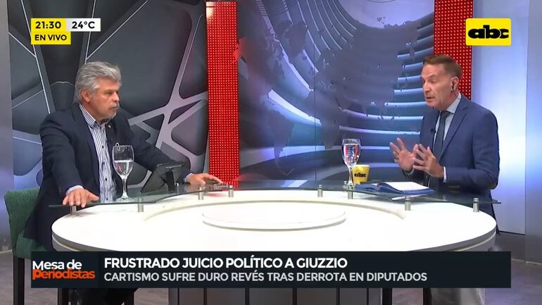 Arnaldo Giuzzio, ministro del Interior, en Mesa de Periodistas.