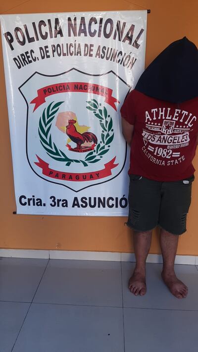 Juan Daniel Rodas Domínguez, de 26 años, detenido.