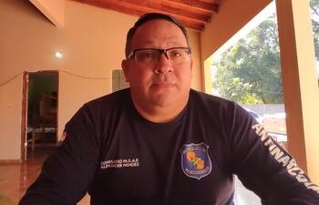 Comisario Alexander Méndez, nuevo jefe del Departamento Antinarcótico de Curuguaty.
