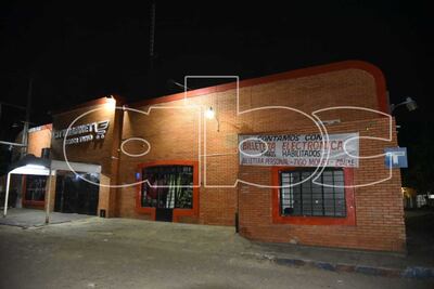 Sucursal asaltada anoche.