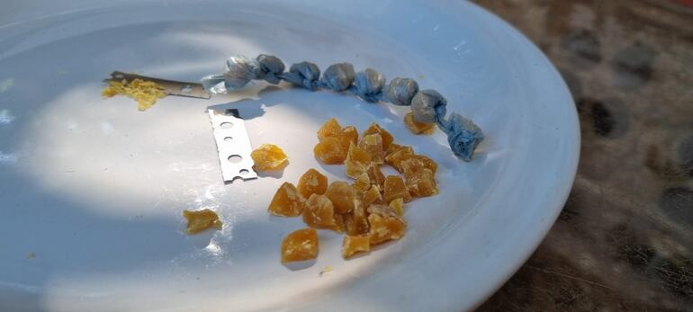 Dosis de crack incautadas en operativo de la Senad.