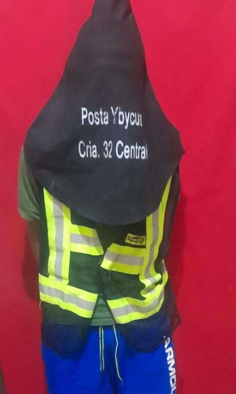 Óscar Nicolás Benítez Samaniego, alias "Mbarigui", detenido por ser sospechoso de varios robos domiciliaros de Capiatá