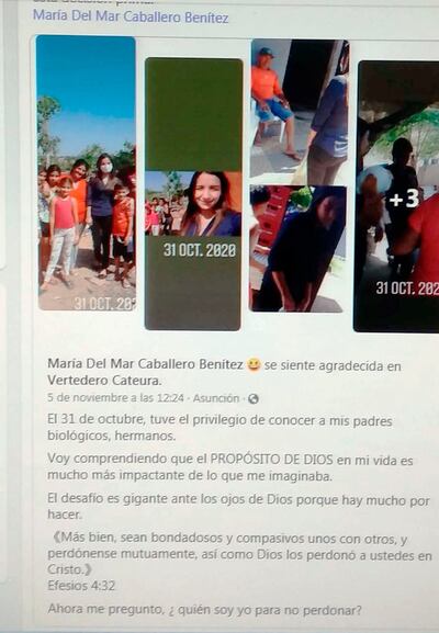 Belén compartió el encuentro con su familia y ahora prepara un libro sobre su vida.