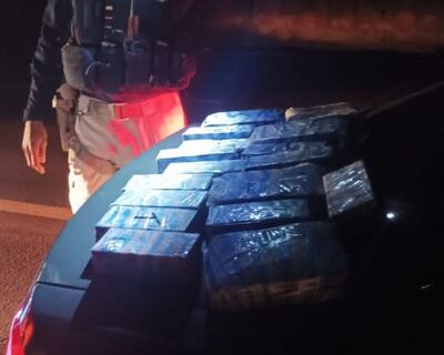 Las mercaderías distribuidas en cajas estaban escondidas en un vientre falso.