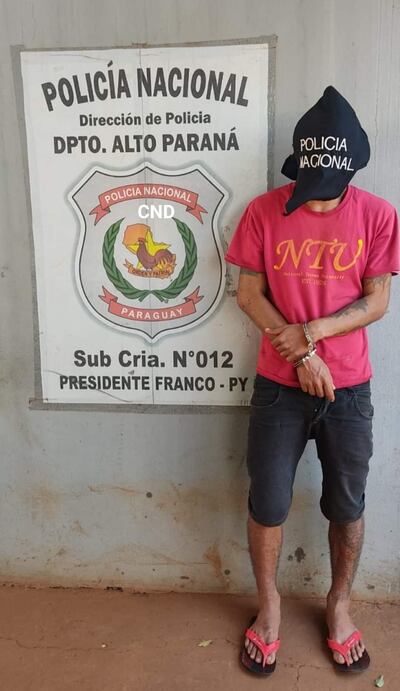 Juan Alexis Bareiro Ávalos se encuentra recluido en sede policial.