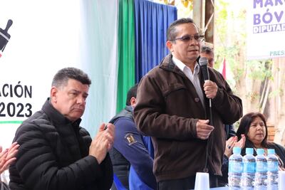Efraín Alegre (i) y Jacinto Noguera, candidato a gobernador de Presidente Hayes.