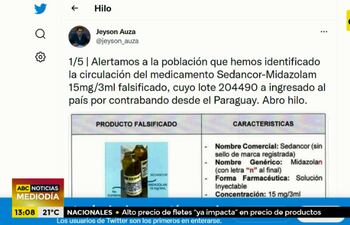 Paraguay contrabandea midazolam falso a Bolivia.