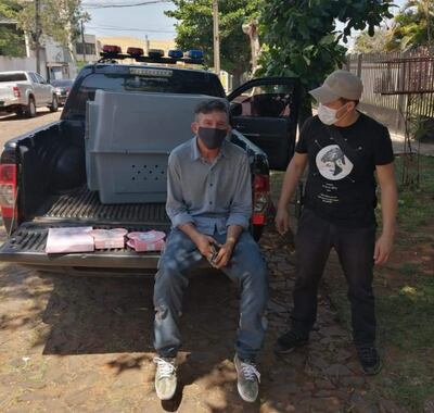 El ahora condenado Francisco Rubens Nogueira Araujo, en el momento en que había sido detenido.