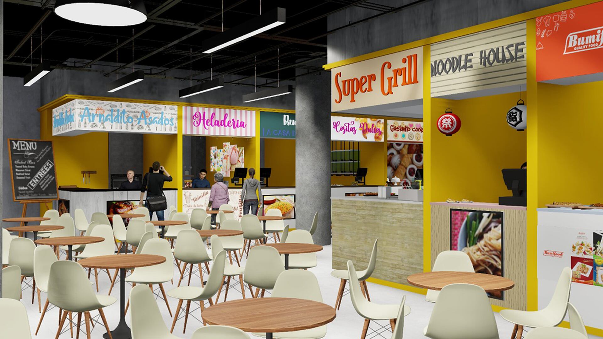 M4 Galería tendrá tres patios de comida.