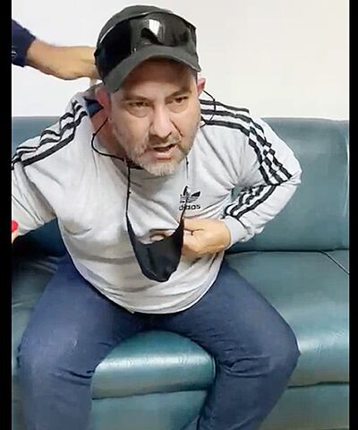 Reinaldo Daniel Urizar Ramírez, tras su arresto.